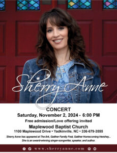 Sherry Anne Concert at Maplewood Baptist Church @ Maplewood Baptist Church